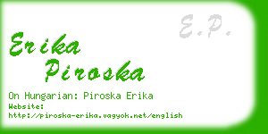 erika piroska business card